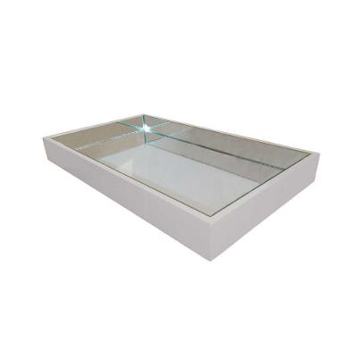 Bandeja Espelhada Laqueada Decorativa Off White