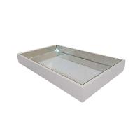 Bandeja Espelhada Laqueada Decorativa Off White - 1
