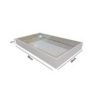 Bandeja Espelhada Laqueada Decorativa Off White - 2