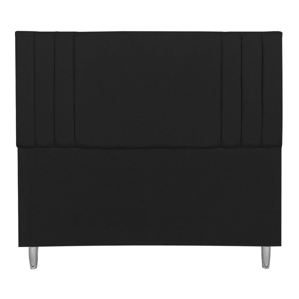 Cabeceira Solteiro 0,90m Viena Suede Preto Dal Poz Estofados - 3