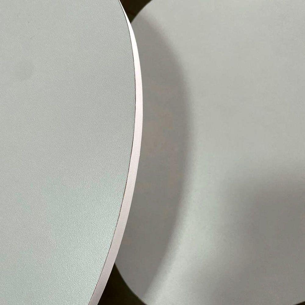 Kit 2 Mesas Laterais De Canto Monopé Com Tampo Orgânico Cor Branco - 4