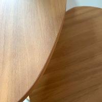 Kit 2 Mesas Laterais De Canto Monopé Com Tampo Orgânico Cor Mel