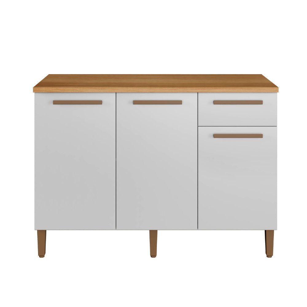 Balcão Clássico 03 Portas Arte Móveis Branco - 1