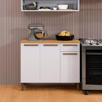 Balcão Clássico 03 Portas Arte Móveis Branco - 8