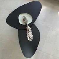 Kit 2 Mesas De Centro Orgânicas Pés Palito Em Madeira Cor Preto - 2