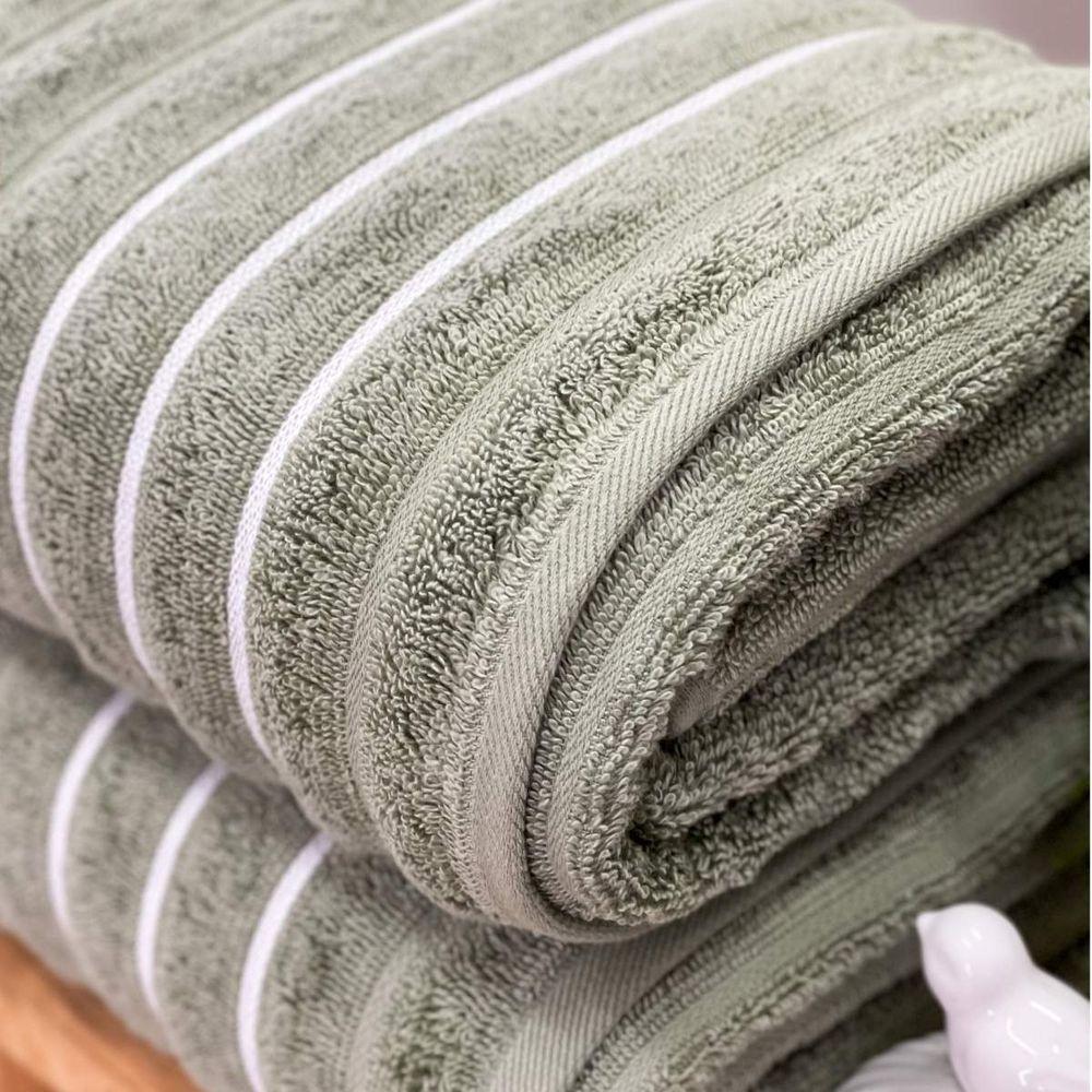 Toalha De Rosto Wave 50x70 Verde Oliva - 3