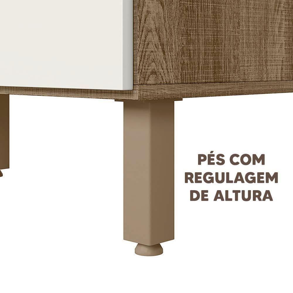 Armário Paneleiro Para Micro-ondas Cozinha 3 Portas Carvalho - 3