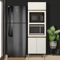 Armário Paneleiro Para Micro-ondas Cozinha 3 Portas Carvalho - 1