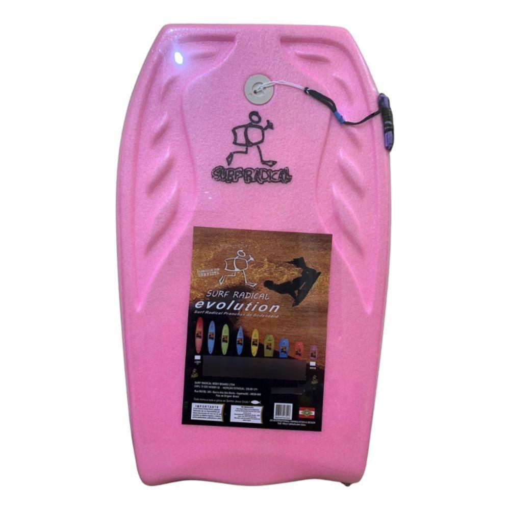 Prancha De Surf Bodyboard Surf Radical Grande Bb04 100x53 Cm Cor Rosa - 1