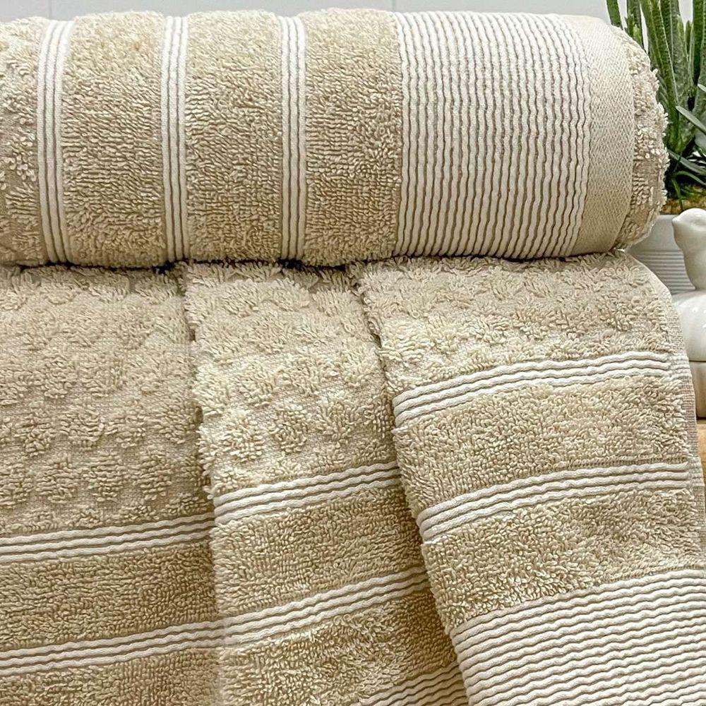 Toalha Banhão Treviso Fio Penteado 80x150 Bege - 2