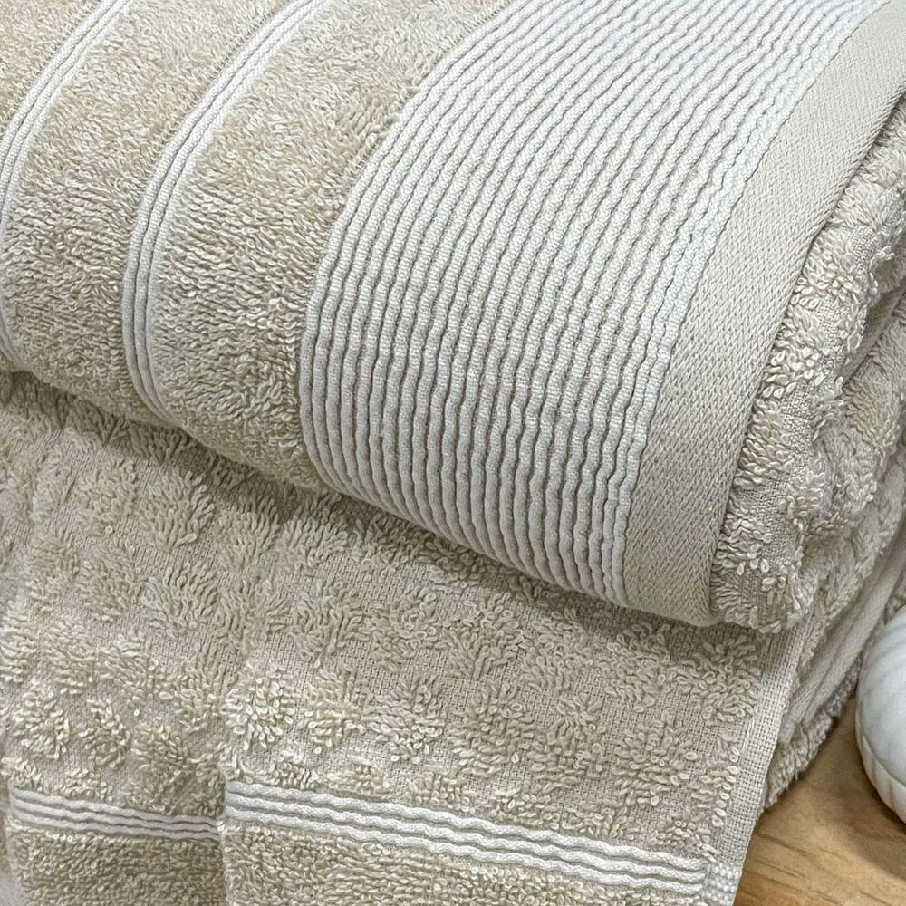 Toalha Banhão Treviso Fio Penteado 80x150 Bege - 3