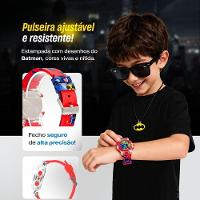 Relogio Digital Led Infantil Vermelho + Caixa + Colar Oculos Heroi Luz Silicone Qualidade Premium - 2