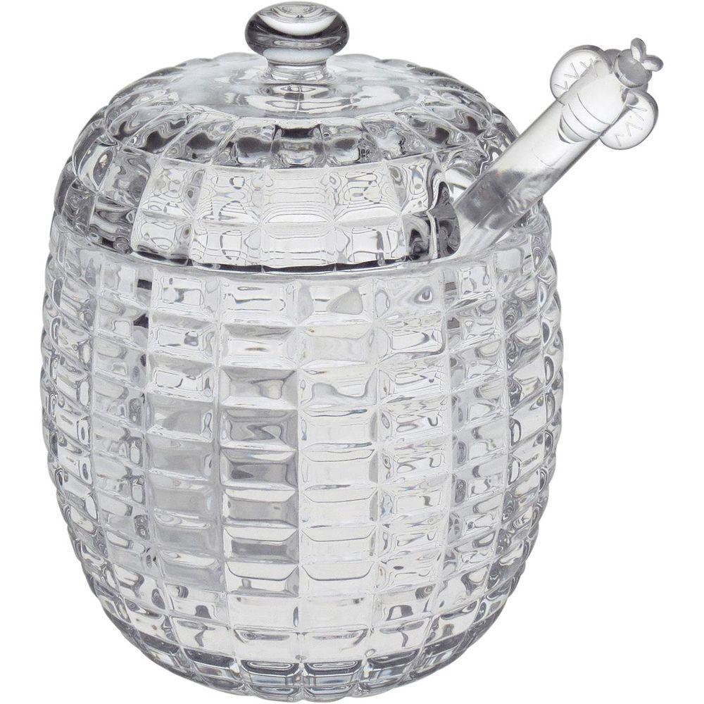 Meleira 11X8X8Cm 170Ml Vidro Transp Com Colher - 1