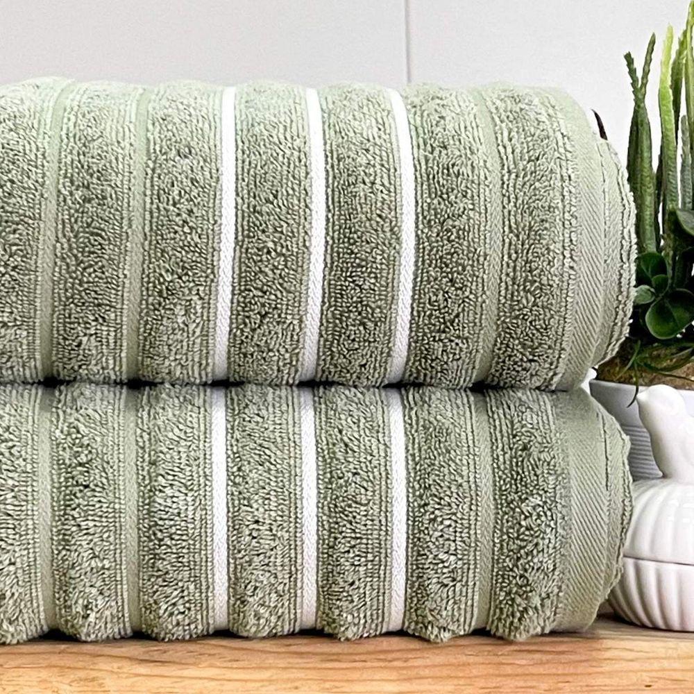 Toalha Banhão Wave Fio Penteado 80x150 Verde Oliva - 2