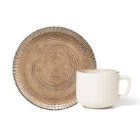 Xícara Com Pires Copa E Cia Ravonna Em Cerâmica Arena Clara - 1