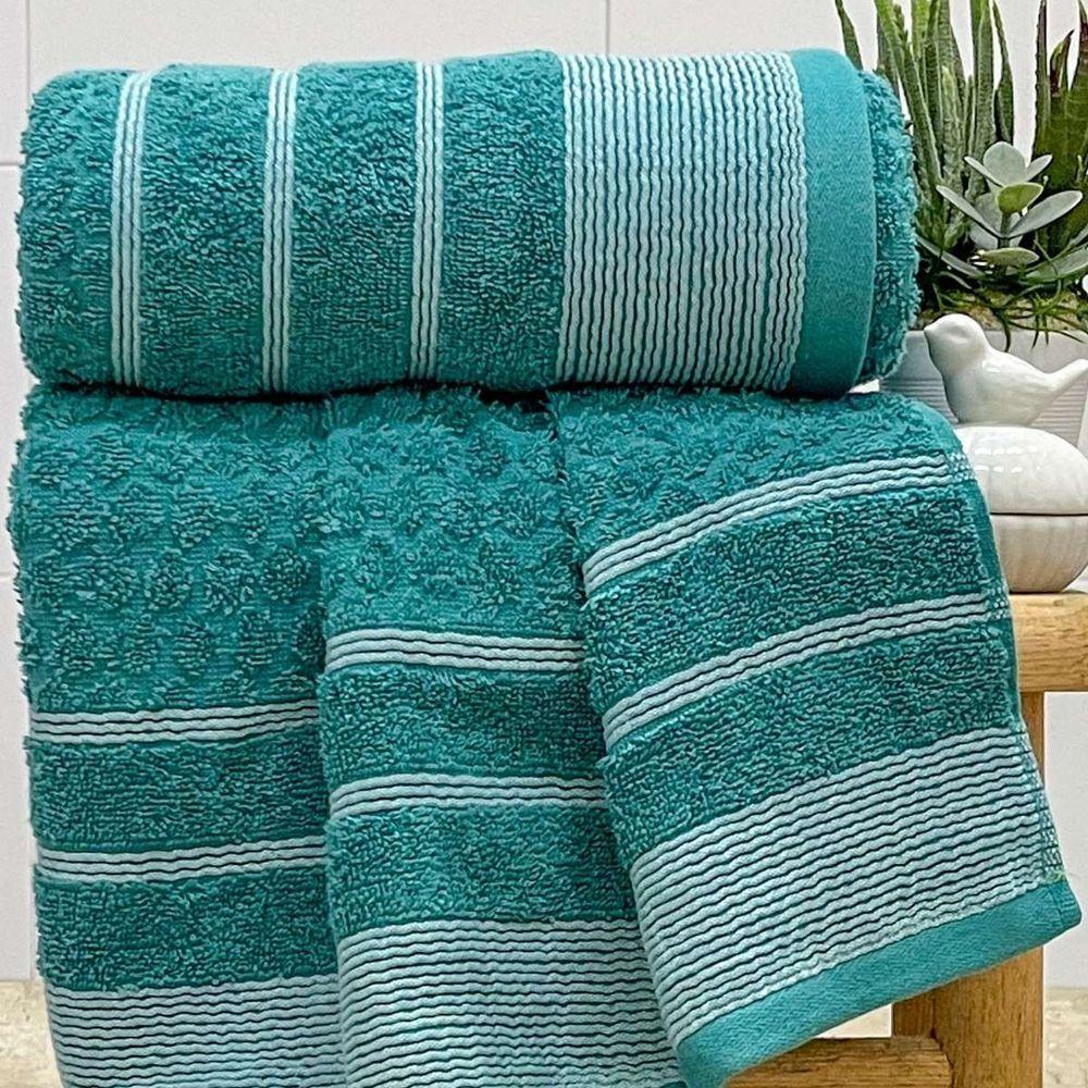 Toalha Banhão Treviso Fio Penteado 80x150 Verde - 1