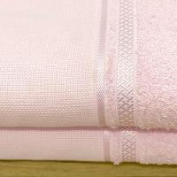 Toalha Visita Para Bordar Teka Criativa 30x50cm Rosa Claro
