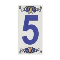 Número Residencial Cerâmico Gabriela 15cm Número N°5 - 1