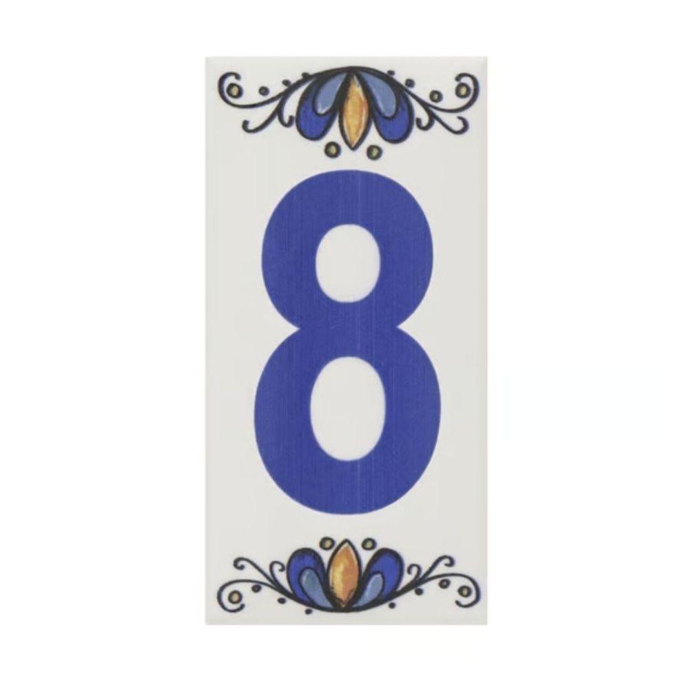 Número Residencial Cerâmico Gabriela 15cm Número N°8 - 1