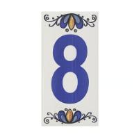 Número Residencial Cerâmico Gabriela 15cm Número N°8 - 1