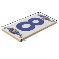 Número Residencial Cerâmico Gabriela 15cm Número N°8 - 2