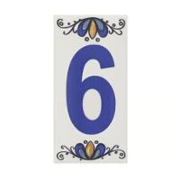 Número Residencial Cerâmico Gabriela 15cm Número N°6 - 1