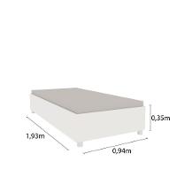 Cama Box Solteiro Mônaco Tcil Móveis Cor:branco - 3