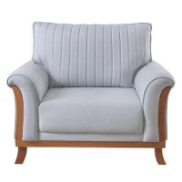 Poltrona Vitoria Em Linho Pés De Madeira - 2