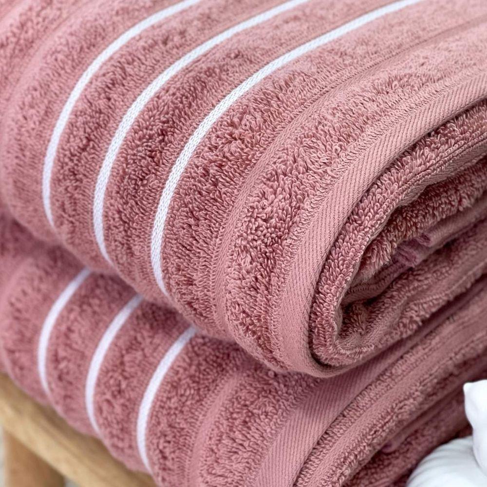 Toalha Banhão Wave Fio Penteado 80x150 Rosa - 3