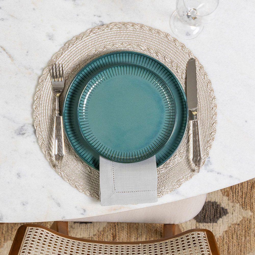 Prato De Sobremesa Copa E Cia Ravonna Em Cerâmica Chloros Verde - 3