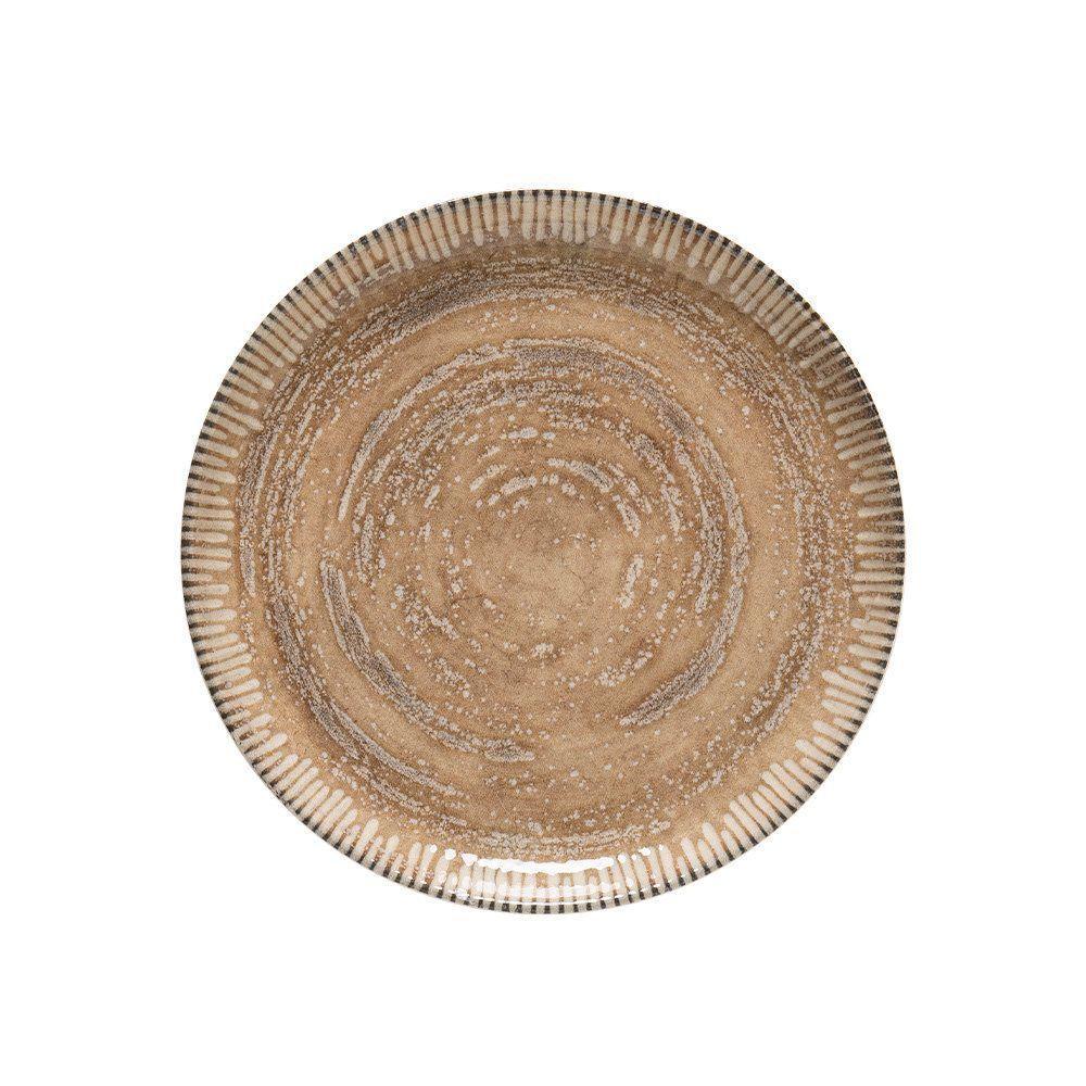 Prato De Sobremesa Copa E Cia Ravonna Em Cerâmica Arena Clara - 1