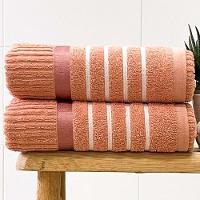 Toalha De Rosto Fio Penteado Nancy 50x70 Coral - 1