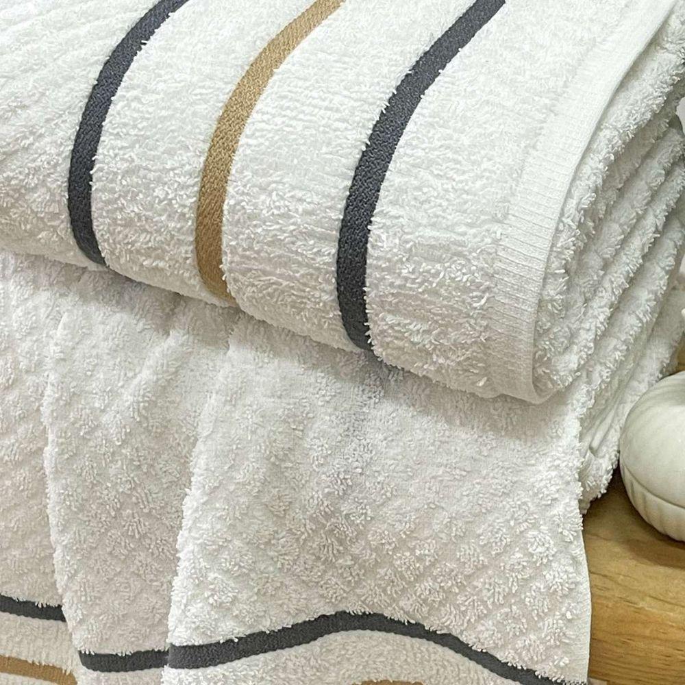 Toalha Banhão Verona Fio Penteado 75x150 Branco - 3