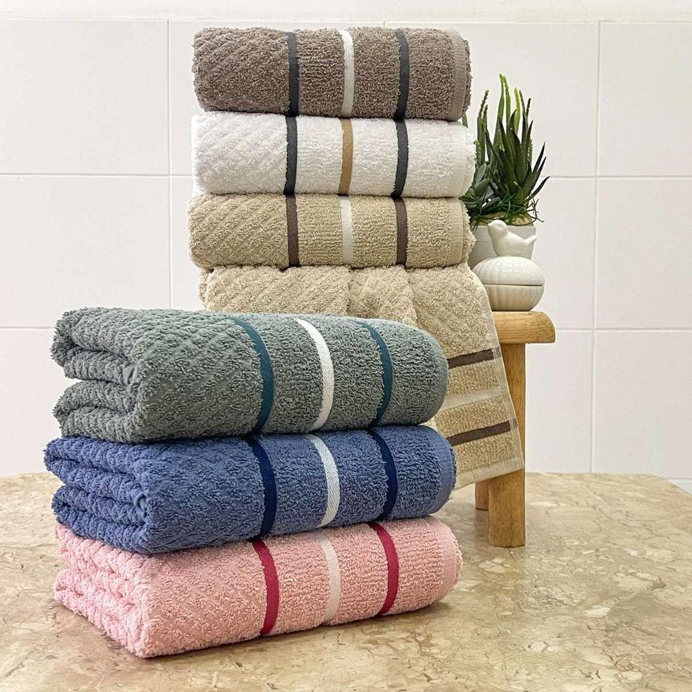 Toalha Banhão Verona Fio Penteado 75x150 Branco - 4