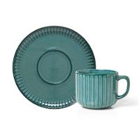 Xícara Com Pires Copa E Cia Ravonna Em Cerâmica Chloros Verde - 1