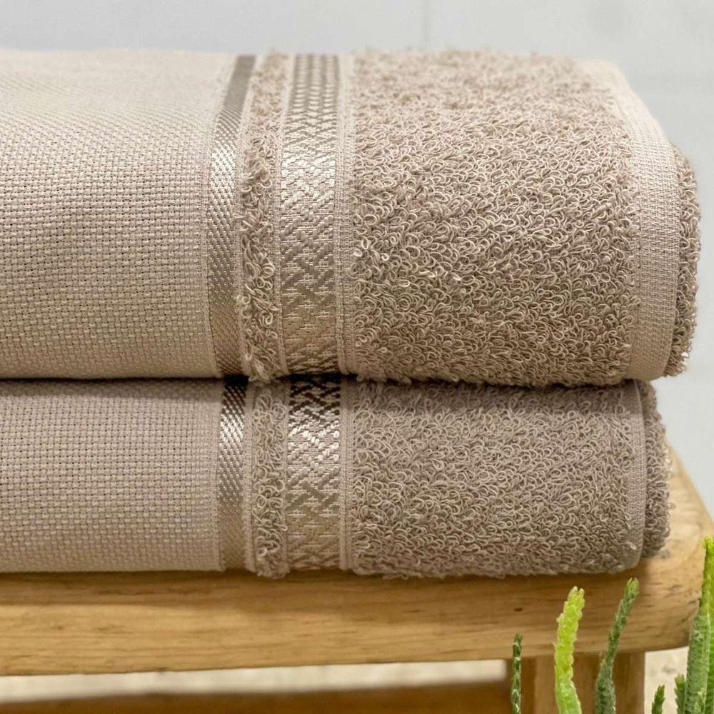 Toalha Visita Para Bordar Teka Criativa 30x50cm Bege - 2