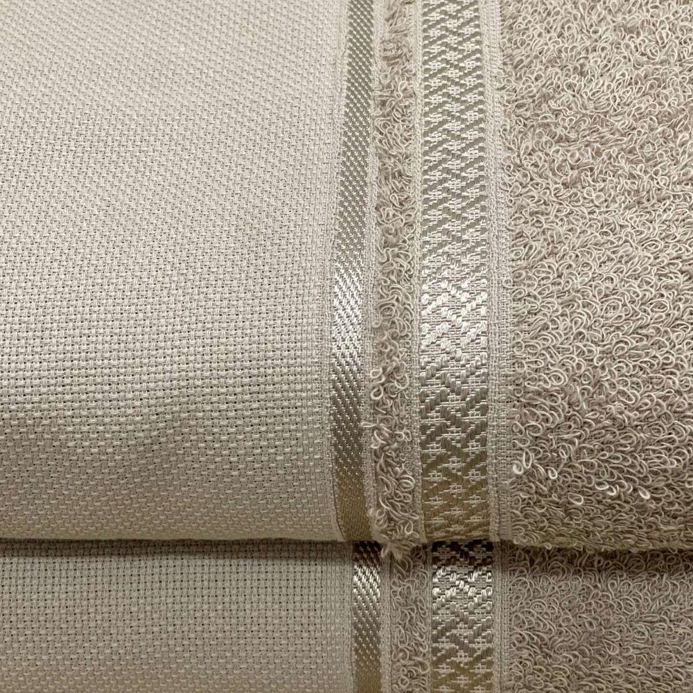 Toalha Visita Para Bordar Teka Criativa 30x50cm Bege - 4