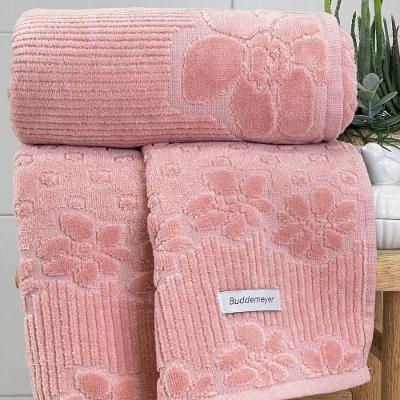 Toalha De Rosto Buddemeyer Lollipop Veludo 48x80 Rosa