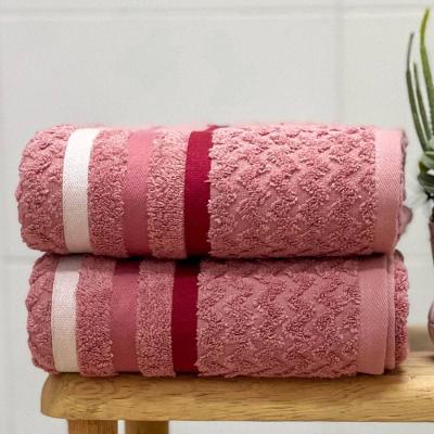 Toalha Banhão Trento Chevron 80x150 Rosa