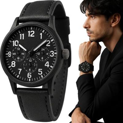 Relogio Premium Preto Aco Inoxidavel Masculino Original Grande Casual Robusto Presente Social
