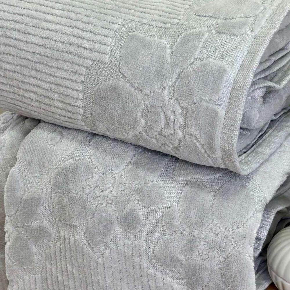 Toalha De Rosto Buddemeyer Lollipop Veludo 48x80 Prata - 3