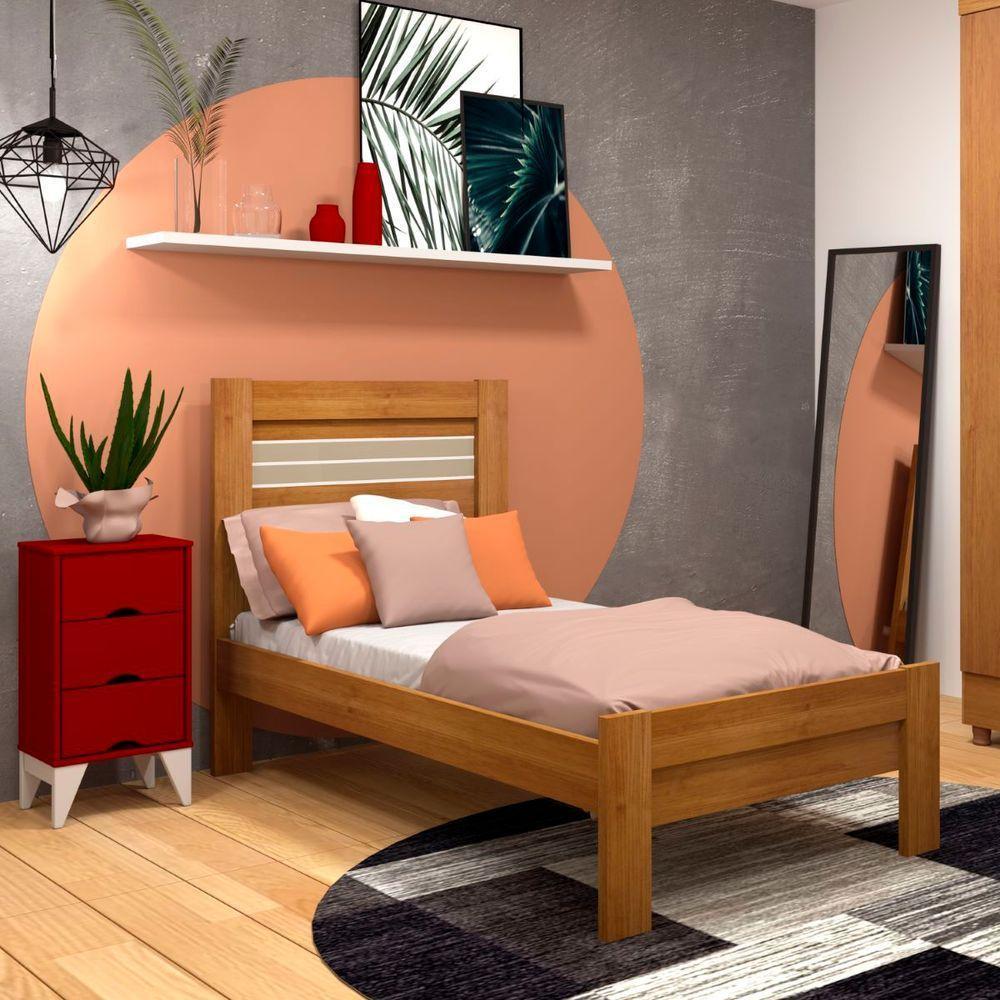 Cama Solteiro Safira Tcil Móveis Cor:cinamomo - 4