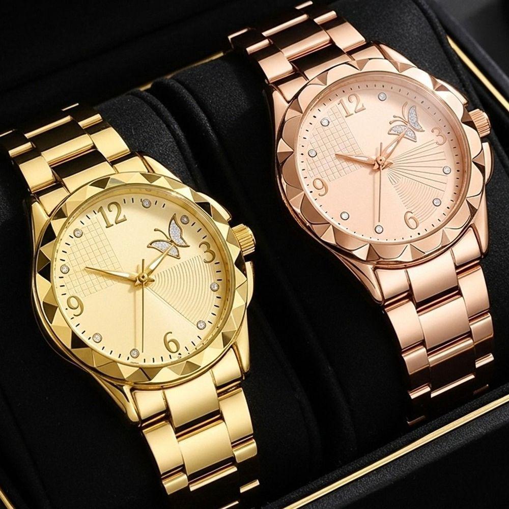 Relogio Dourado Prova Dagua Feminino Original Kit Banhado Qualidade Premium Combo Resistente Casual - 7