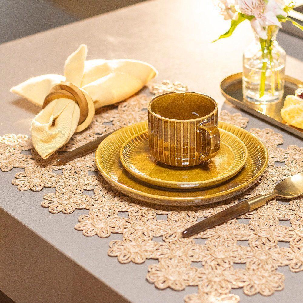 Xícara Com Pires Copa E Cia Ravonna Em Cerâmica Brun Terra - 5