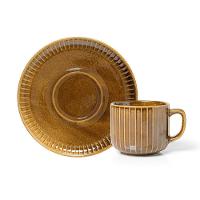 Xícara Com Pires Copa E Cia Ravonna Em Cerâmica Brun Terra - 1