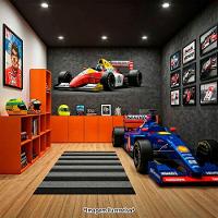 Luminária De Mesa 3d Capacete Amarelo Ayrton Senna Bivolt Decorativa - 5