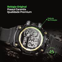 Relogio Prova Dagua Digital + Oculos Sol Protecao Uv Data Dourado Esportivo Ajustavel Menino Criança - 6