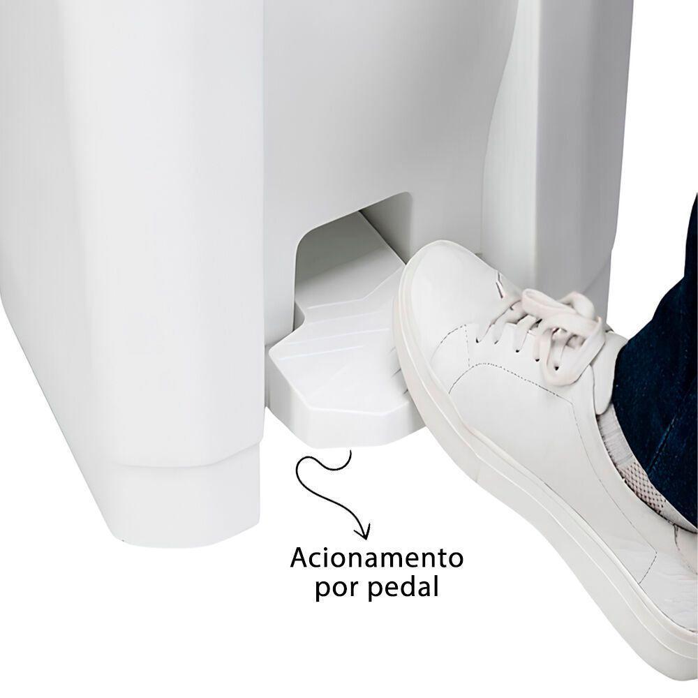 Lixeira Plástica 100 Litros Com Sistema De Pedal - Branca E Resistente - 4