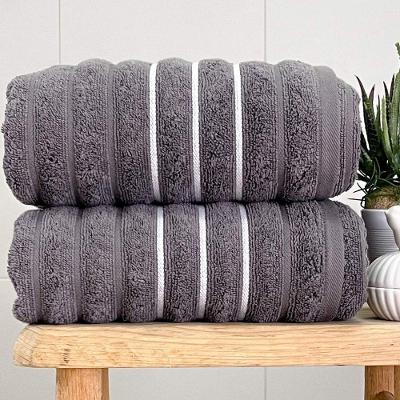 Toalha Banhão Wave Fio Penteado 80x150 Cinza Chumbo