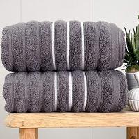 Toalha Banhão Wave Fio Penteado 80x150 Cinza Chumbo - 1